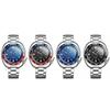 Business Mens Analog Watches Wateproof Diving Watch Luminous Dial Steel Band Daily Calendar Quartz Watch
