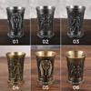 Metal Vintage Egyptian Wine Glass Liquor Cocktail Whiskey Wine Bar Cup Pharaoh King Tut Carved Goblet Water Cup Creative Small