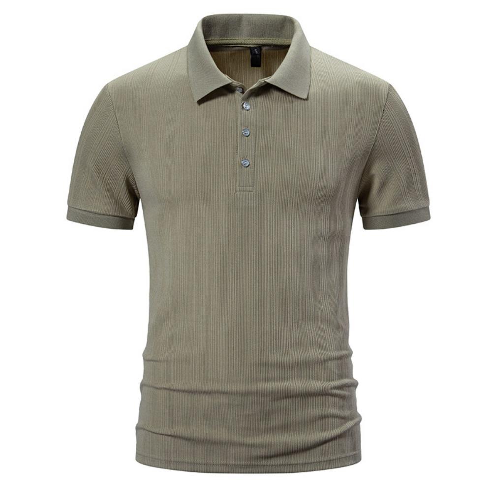 Men's Casual Short Sleeve Polo Shirt Solid Color T Shirt Vacation Holiday Beach Fashion
