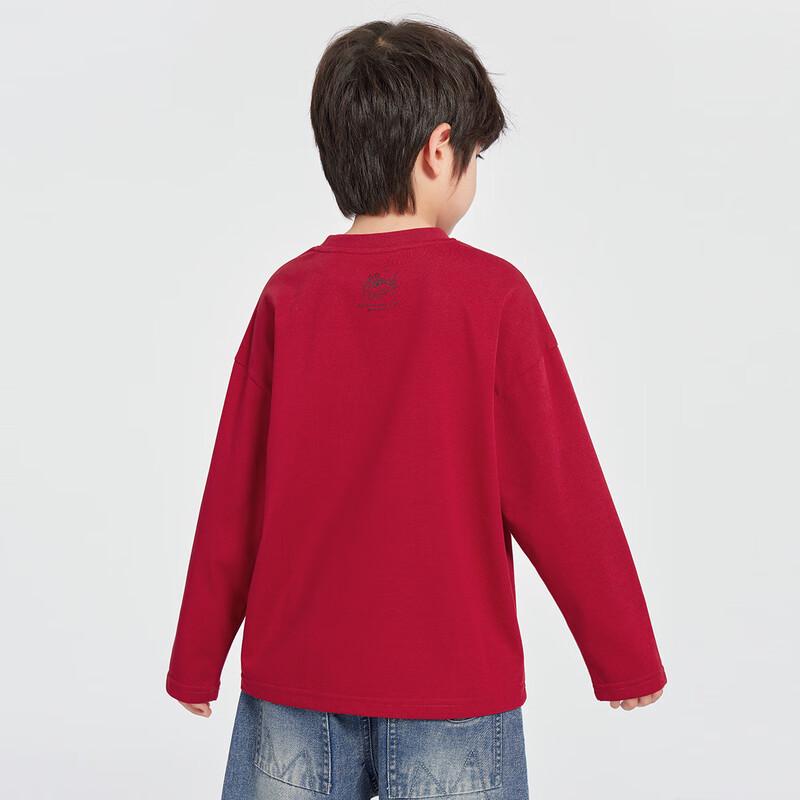 Duo Duo Jia Boys' Lucky Dragon Cartoon Long-Sleeve Cotton T-Shirt