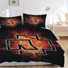 Metal Cross Flames Print 3Pcs Bedding Setduvet Cover With 2 Bedropillowcase Home Birthday Gift