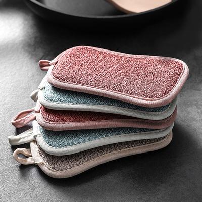 1pc Double Sided Scouring Pad Reusable Cleaning Tools Magic Sponges Cloth
