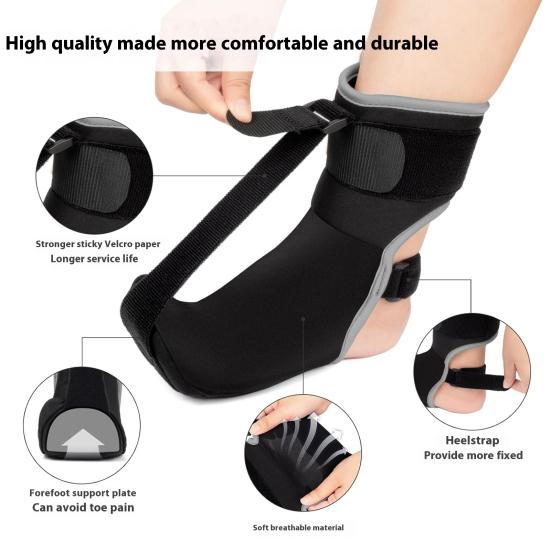 Plantar Fasciitis Night Socks with Handheld Massage Tool Double Pain Relief Support Plates Non-Slip Ankle Straps Breathable Soft Brace for Men Women
