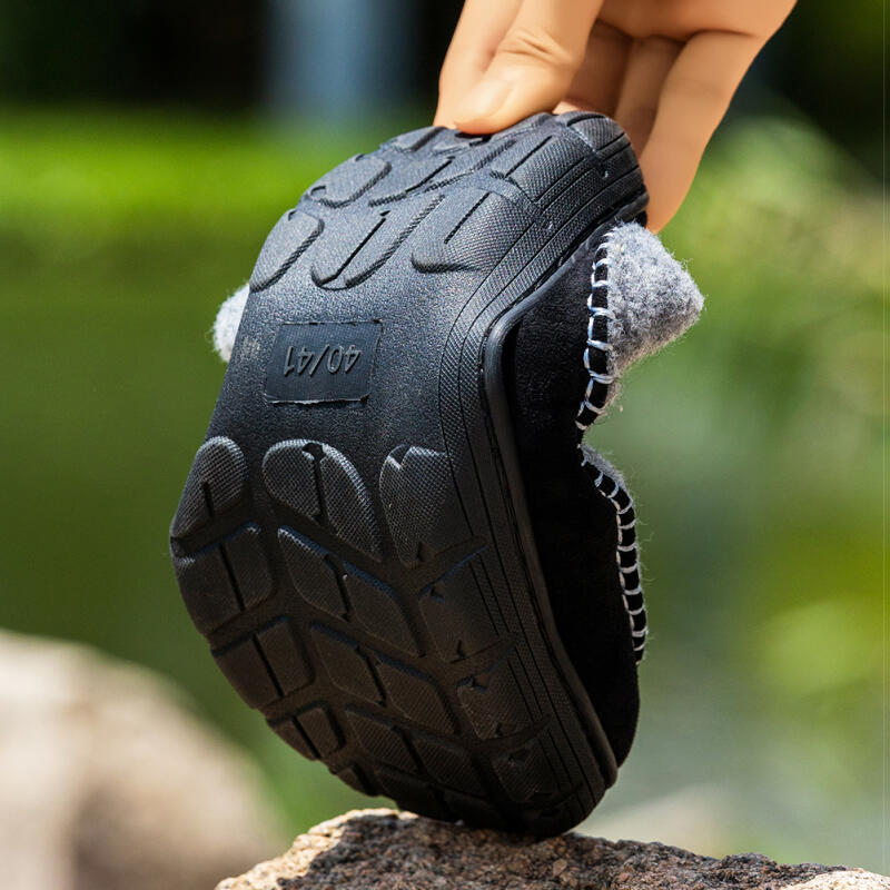 Outdoor Memory Foam Slippers Winter Warm Non Slip Massage Furr Lined Soft Comfort for Men