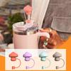 Silicone Spill Stopper Set Reusable Spill Proof Stopper Set Cute Mushroom Spill Leak Stopper Set for Stanley Tumbler Accessories