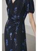 Damen V-Ausschnitt Seidenkleid - Frühjahr/Sommer Kollektion 2025, Kurzärmelig, Gefütterter Doppel-Crepe, 100% Maulbeerseide.