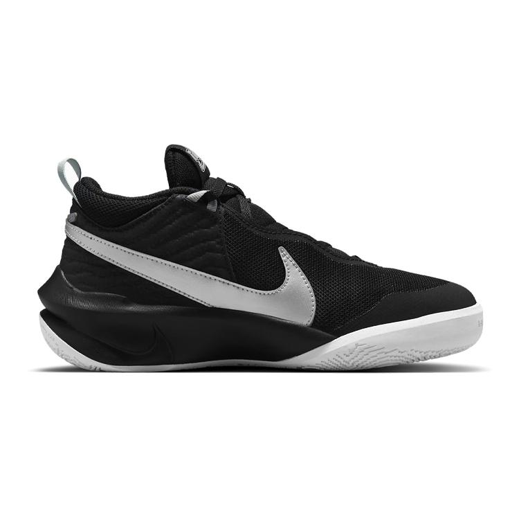 Nike Team Hustle D 10 Black Metallic Silver GS CW6735-004
