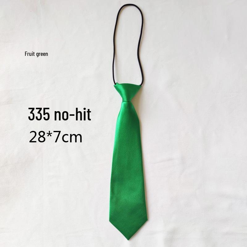 Solid Color Short Pullover with Cute Tie for Women & Children - Casual Uniform Accessory