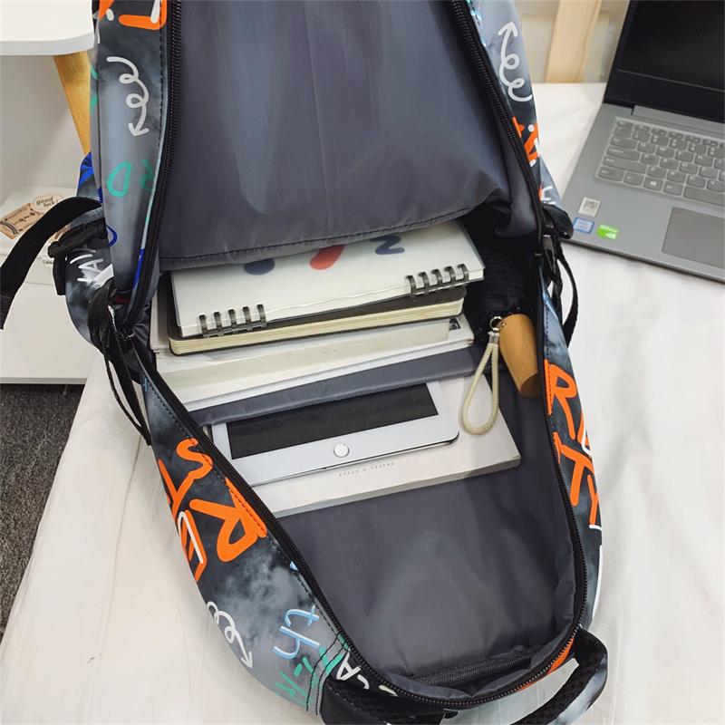 Graffiti School Bag Sports Bag College Student Men Women Backpack