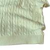 Polo Ralph Lauren Solid Color Logo Embroidered Cable Knit Short Sleeve Sweater Kids Sweater Cream-White 313945437-003