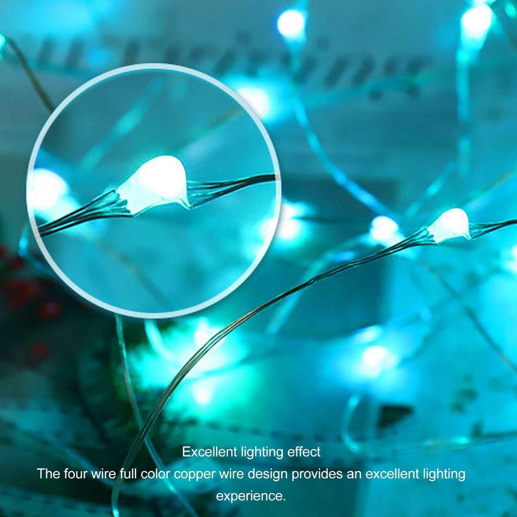 2pcs String Lights Remote Control LED Fairy Lights 16 Colors Twinkle Lights Waterproof Christmas Strings Lights for Indoors Outdoors
