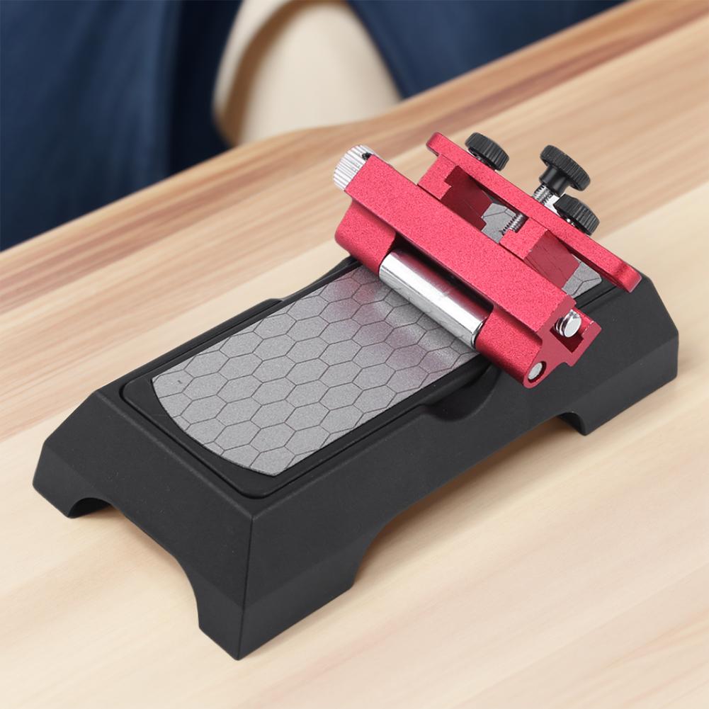 Blade Sharpening Holder Kit Double-Side Diamond Sharpening Plate Set 400/1000 Grit Knife Sharpener Bracket Kit for Planer Chisel