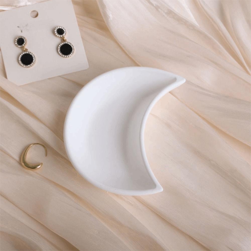 Conch Shape Plaster Decorative Tray White Jewelry Dish Jewelry Storage Trays Jewelry Storage