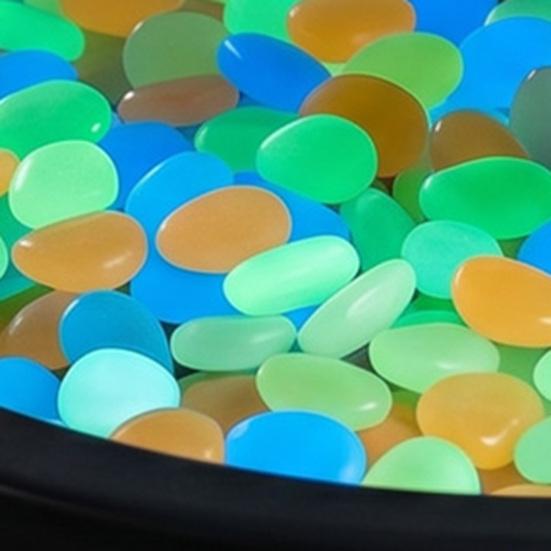Resin Glow-in-the-Dark Pebbles, Night Guide Luminous Stones, Decorative Aquarium Fish Tank Rocks, Glow in The Dark Garden Stones, Glowing Stones for