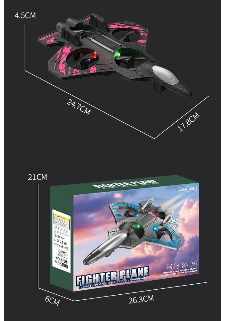 Remote Control H22 Foam Airplane Drone Quadcopter L25 Hovering Fighter