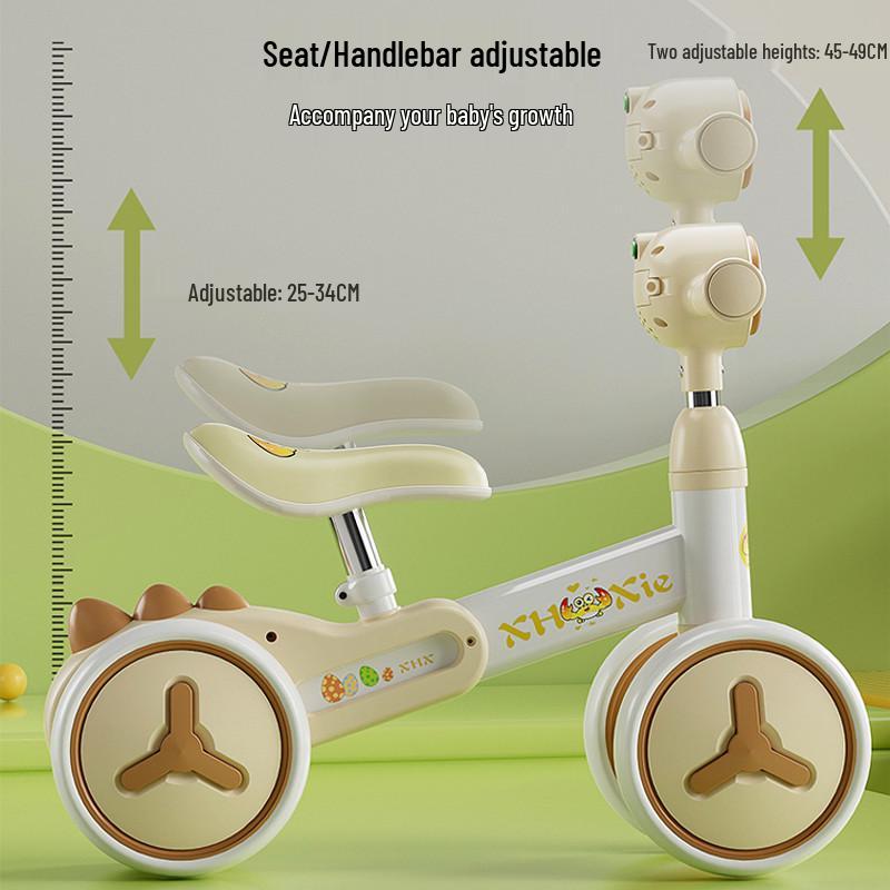 Verstelbare Loopfiets voor Leeftijden 1-4, Zonder Pedalen, Zacht Zadel, Baby Glijder