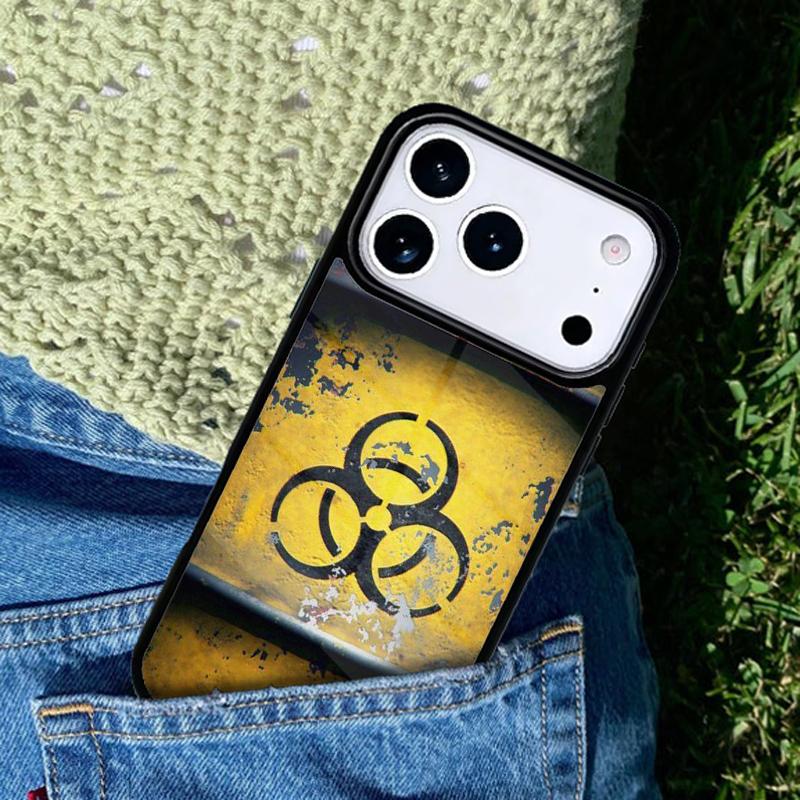 Nuclear Radiation Warning Sign Mobile Phone Case Compatible with IPhone 17 16 15 14 13 12 11Pro Max 17 Air Cover