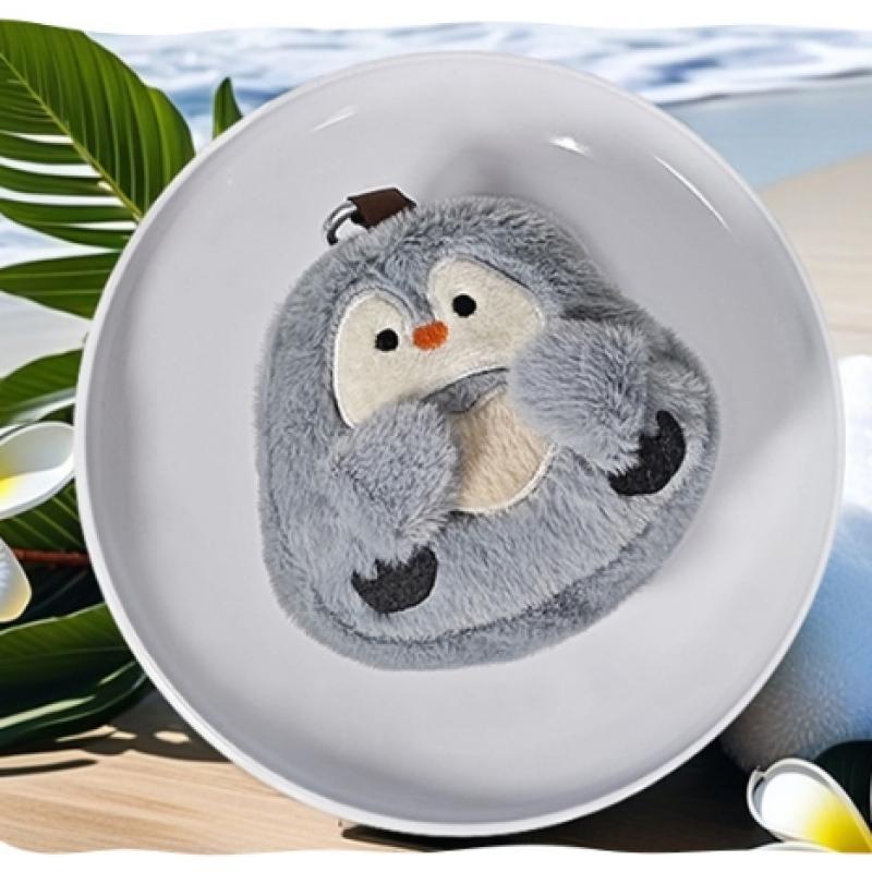 1 Piece Plush Wallet With Lanyard Mini Cartoon Penguin Coin Purse Zipper Bag Pendant Girls Charm Small Item Storage Bag