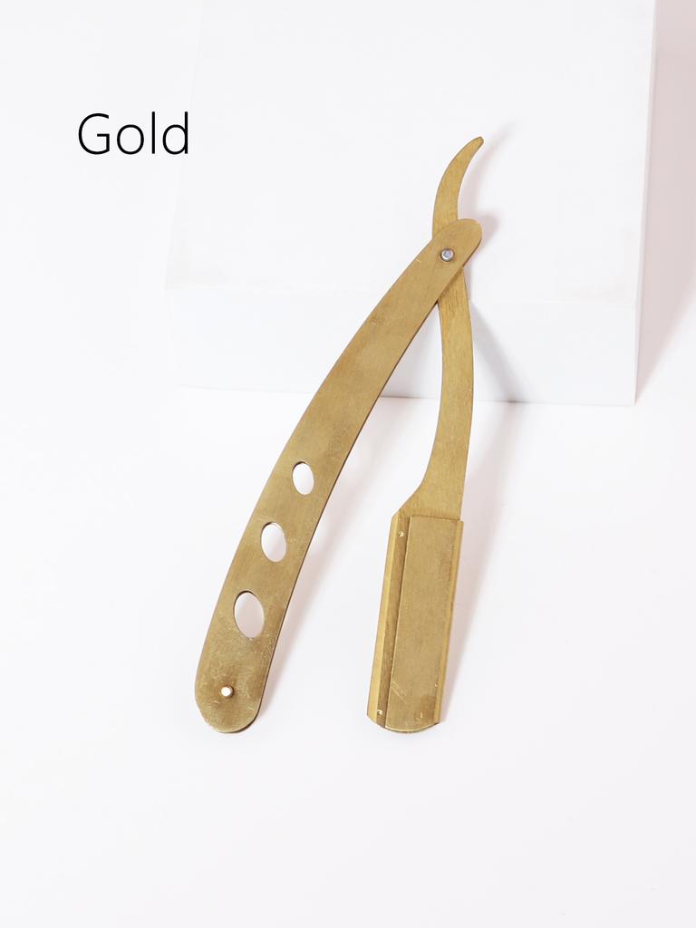 1pcs portable stainless steel metal foldable men's shaver replaceable blade shaver men's styling tool Special for real hair wigs