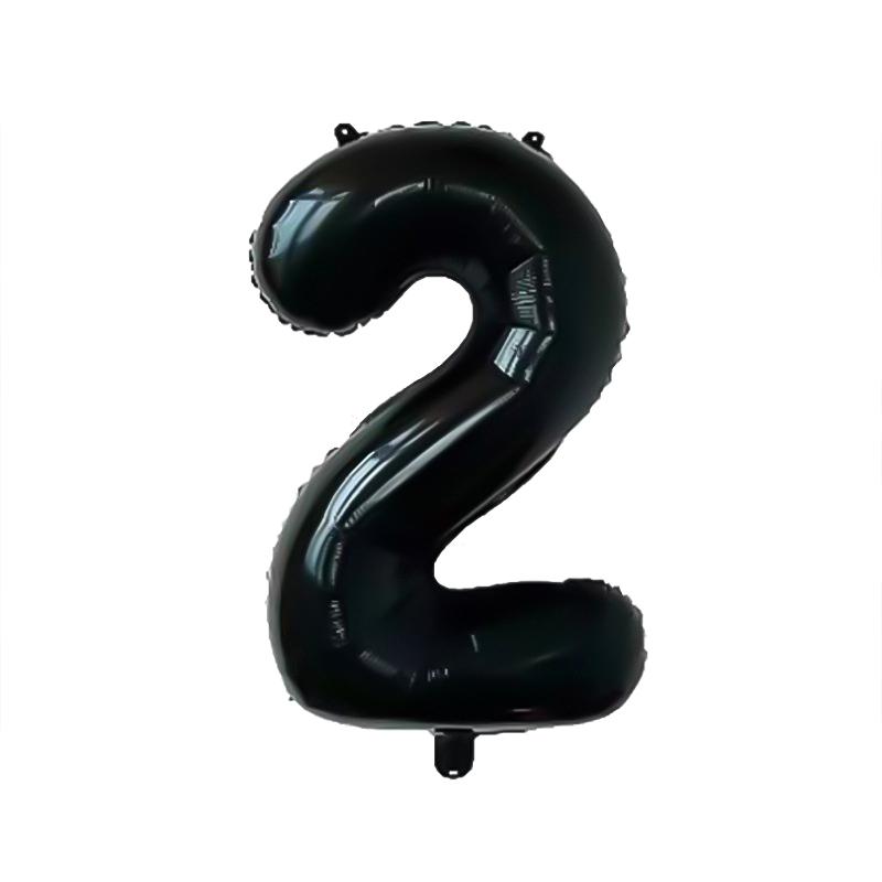 32 "Black Digital Balloon Beauty Thin Version Aluminum Film Balloon Birthday Party Balloon