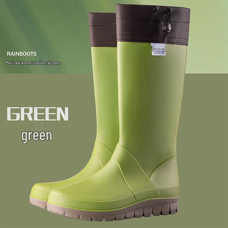 

Warrior Foldable Waterproof Non-Slip Rain Boots for Men & Women - Ideal for Outdoor Rainforest Hiking 41 зелений