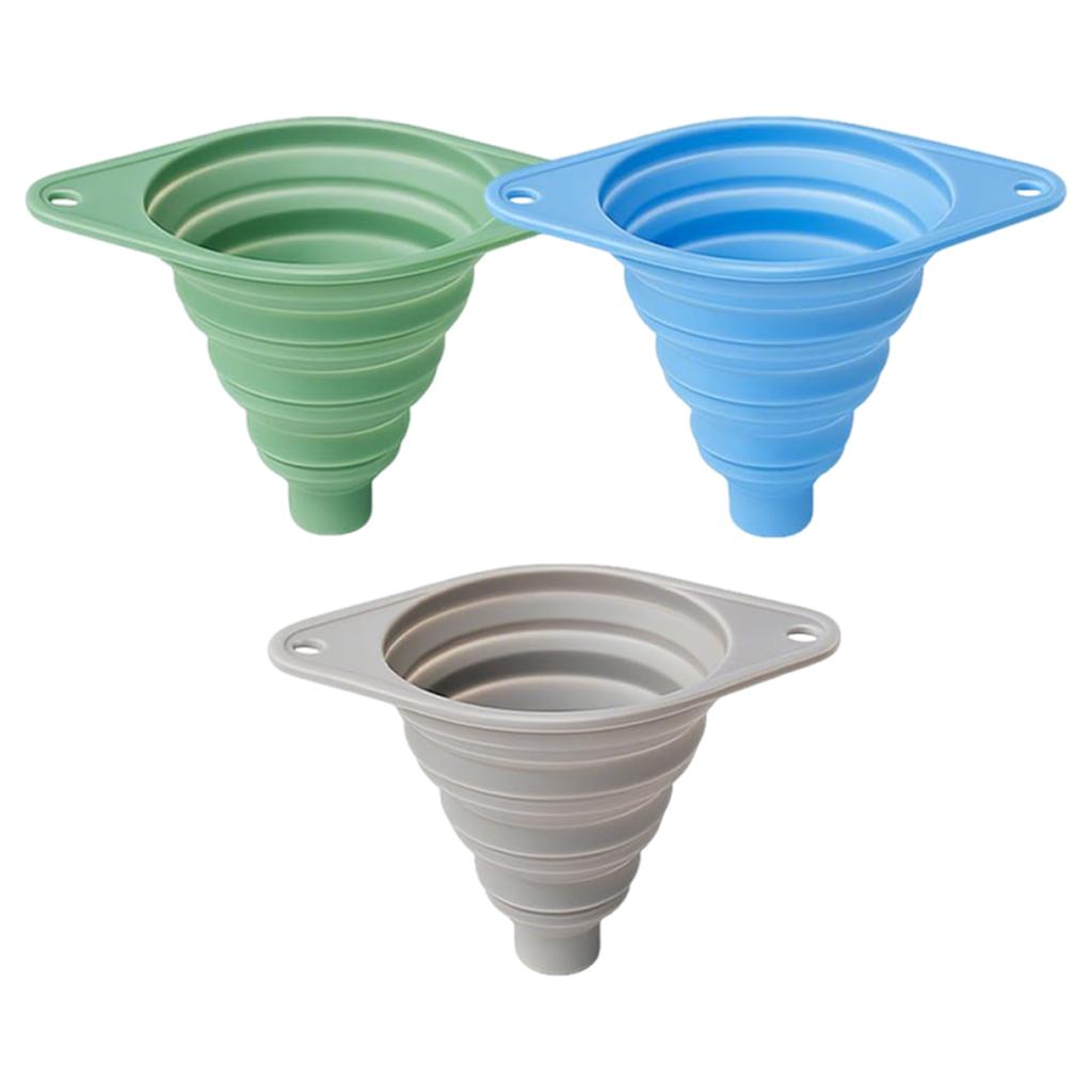 Foldable Silicone Telescopic Funnel Foldable Wide Mouth Filler Silicone Funnels Small Funnel for Filling Small Bottles
