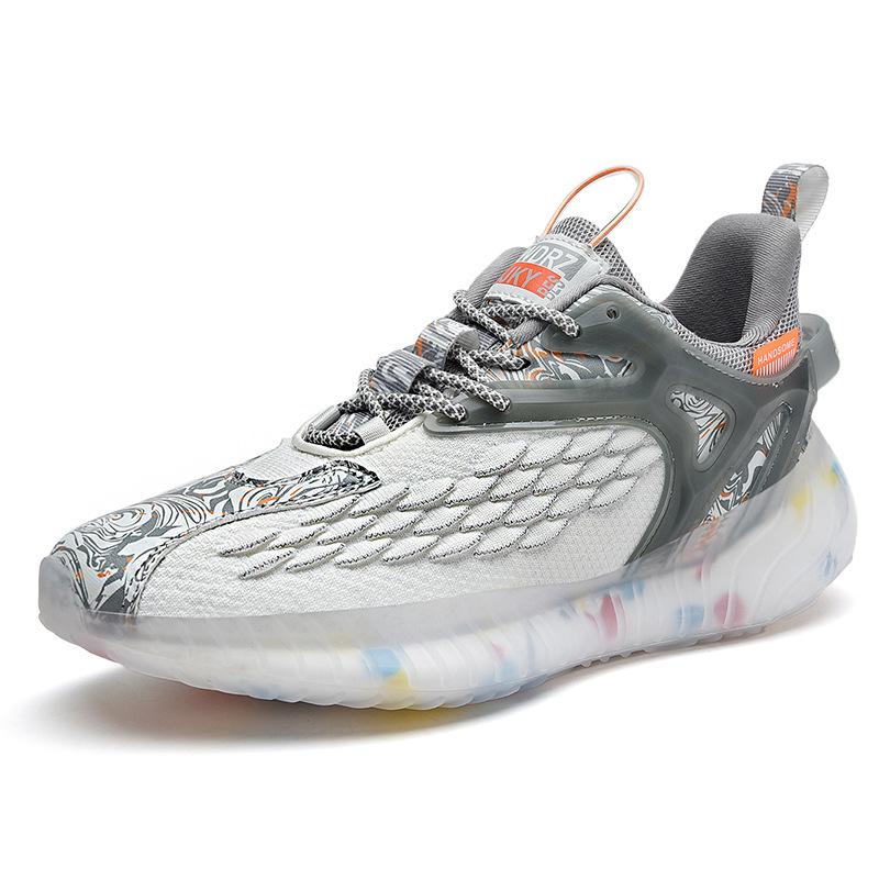 

Summer breathable mesh shoes casual new outdoor running shoes coconut shoes national sports men s shoes 45 серый