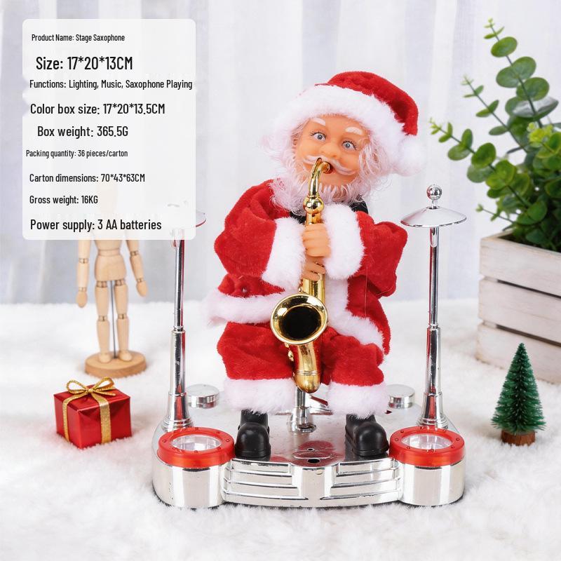 Electric Climbing Ladder Santa Claus Toy for Kids' Christmas Decoration