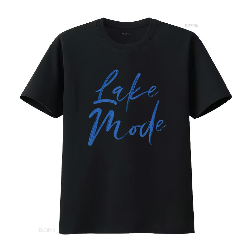 Womens Lake Mode T Shirt vintage Washed fashion Versatile streetwear Stylish Soft Breathable Casual Top For Everyday Wear