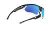RUDYPROJECT FOTONYK Sports Sunglasses for Photonic Crystal Graphite Blue White Baseball, Frame, Multi-Laser Lens, Bumper, SP453995-0001