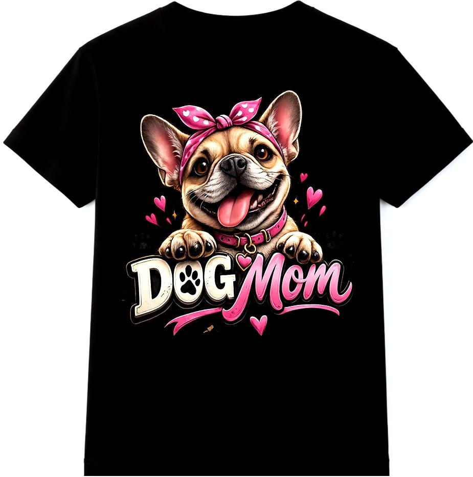 Dog Mom T-Shirt French Bulldog Funny Frenchie Lover Gift Cute Graphic Tee S разноцветный