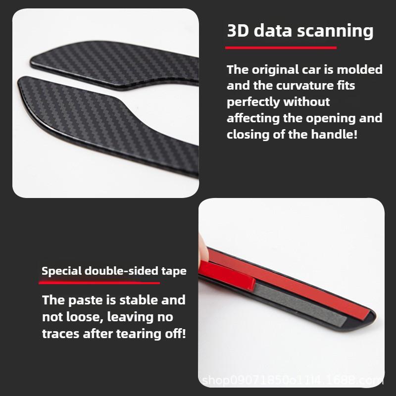 For Tesla Model Y Juniper 2025 Door Handle Wrap Cover Protector Sticker 4Pcs Anti-scratch Decorative Stickers Model 3 Highland