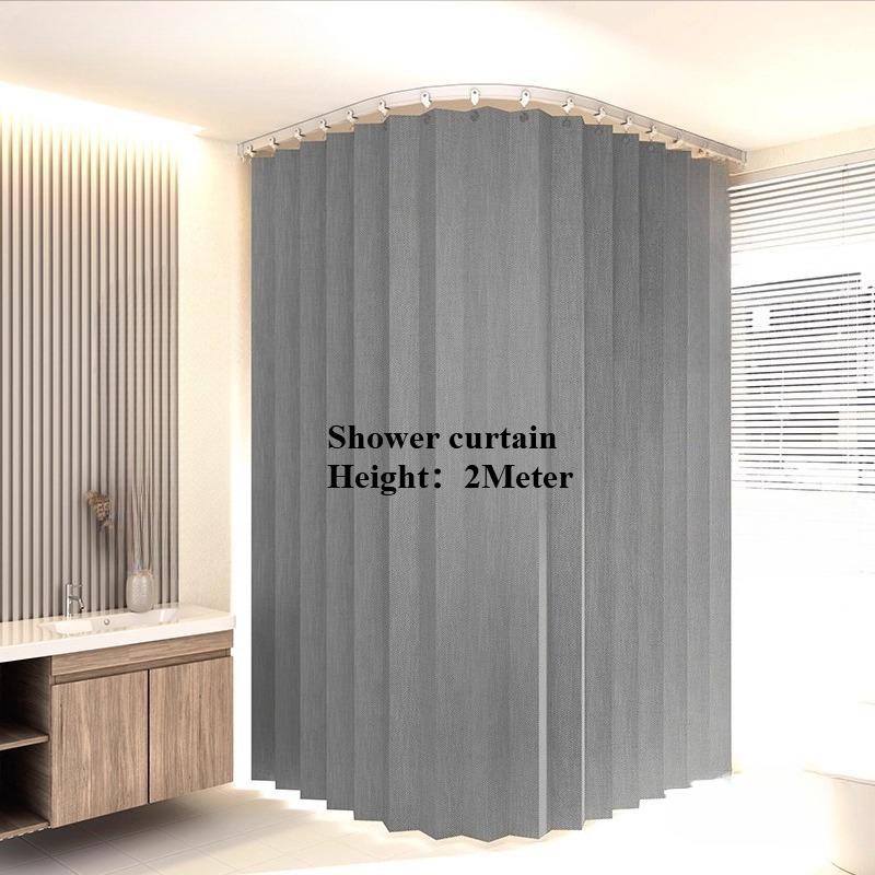 Set flexible Track Magnetic Folding Partition Curtain Bathroom Waterproof Arc-shaped Shower Curtain U-shaped Partition Curtain