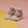 Adidas Neo Hoops Mid 3.0 Non-Slip Wear-Resistant Breathable High-Top Walking Shoes Baby Shoes Gray Pink IF7756