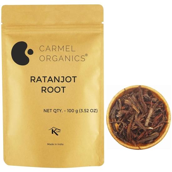 

CARMEL ORGANICS Корень Ратанджот 100 грамм | Alkanna Tinctoria Для кулинарии, от выпадения волос, для роста волос, для кожи| Без добавления консервантов и добавок 100GM