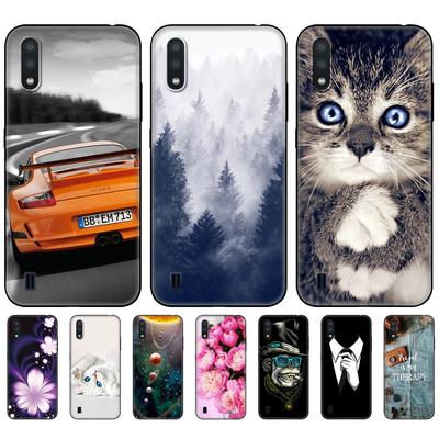 Für Samsung A01 Hülle Weiche Silikon-Rückseitenabdeckungen Handyhüllen Für Samsung Galaxy A01 GalaxyA01 A 01 A015 Hülle 5,7 Zoll schwarzes TPU-Gehäuse