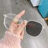 Anti-blue Light-sensitive Color-changing Glasses Frames Without Makeup To Make Female Students Look Myopic Glasses 21007-1