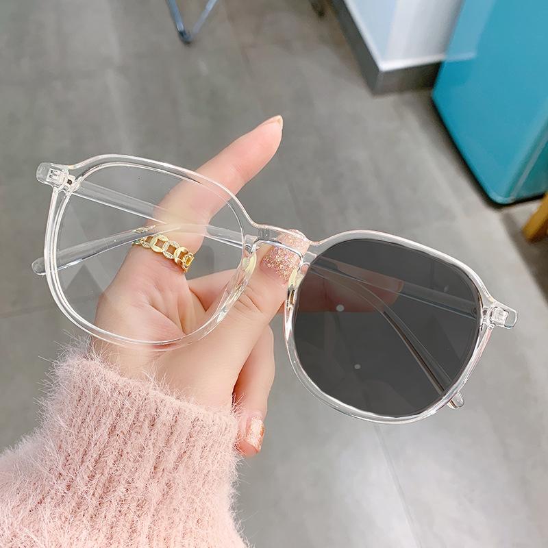 Anti-blue Light-sensitive Color-changing Glasses Frames Without Makeup To Make Female Students Look Myopic Glasses 21007-1
