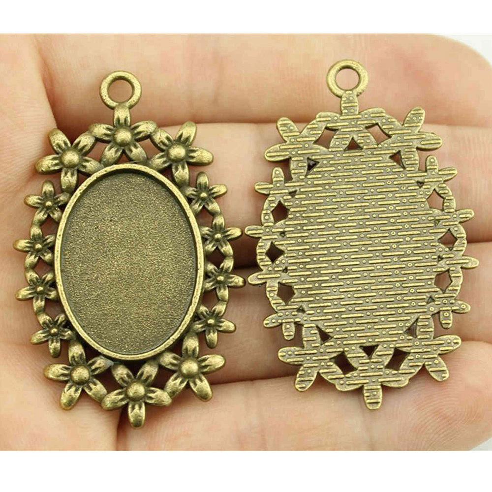 Owalna szklana baza kaboszonowa, oprawa, ramka pasująca 18x25mm 13x18mm, akcesoria, części, męska biżuteria, masywna, oryginalna dla Ciebie