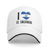 I Love El Salvador El Salvador Flag Baseball Cap Streetwear Hip Hop Hats Spring Women Unisex Outdoor Gym Snapback Cap