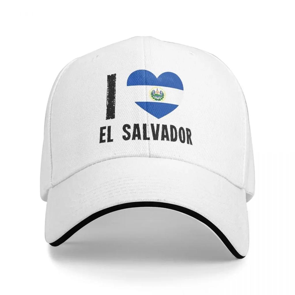 I Love El Salvador El Salvador Flag Baseball Cap Streetwear Hip Hop Hats Spring Women Unisex Outdoor Gym Snapback Cap