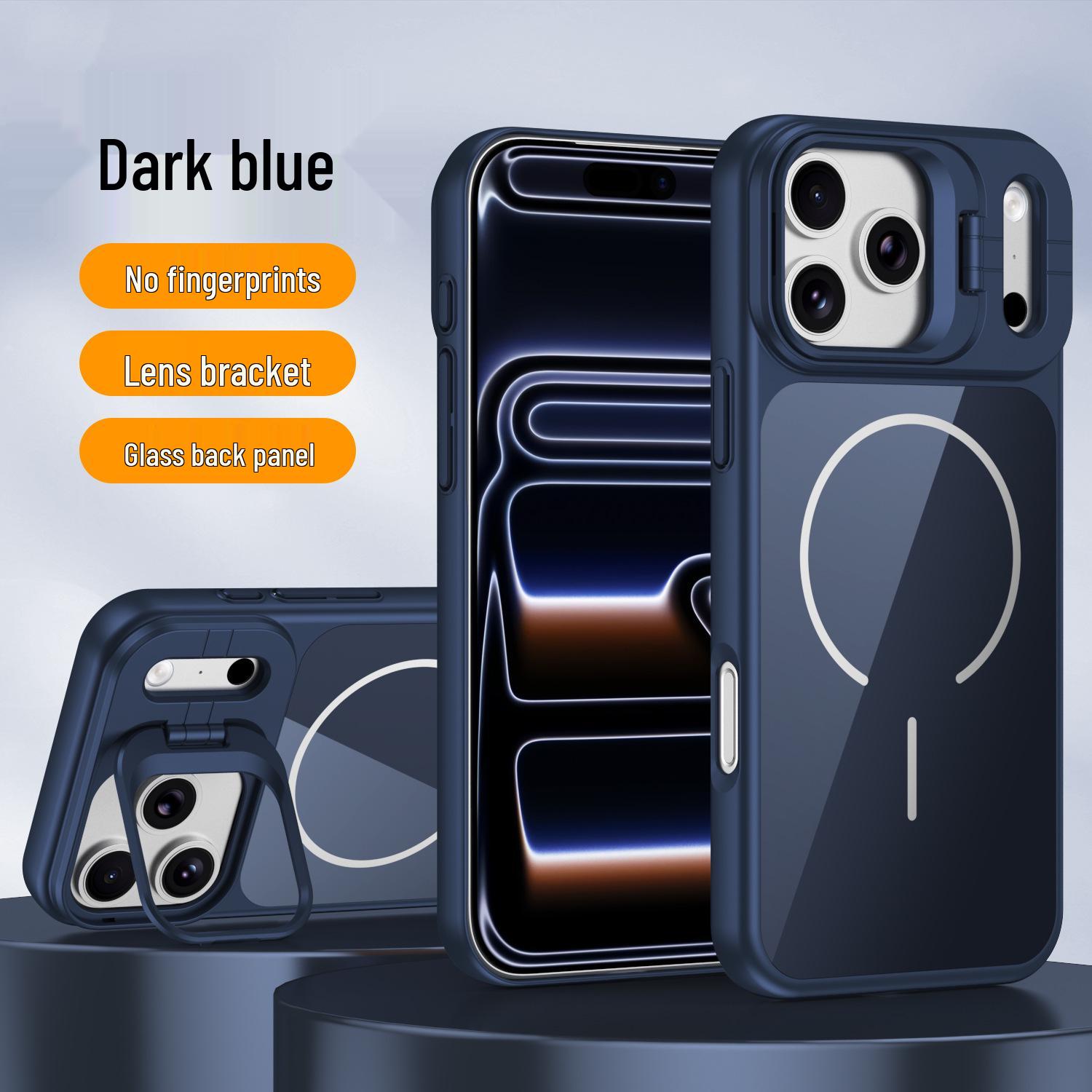 

iPhone 17 Pro Max Magnetic Glass Case with Apple 16 Lens Stand & Skin-Feel 14 Protective Finish iPhone 17 Pro