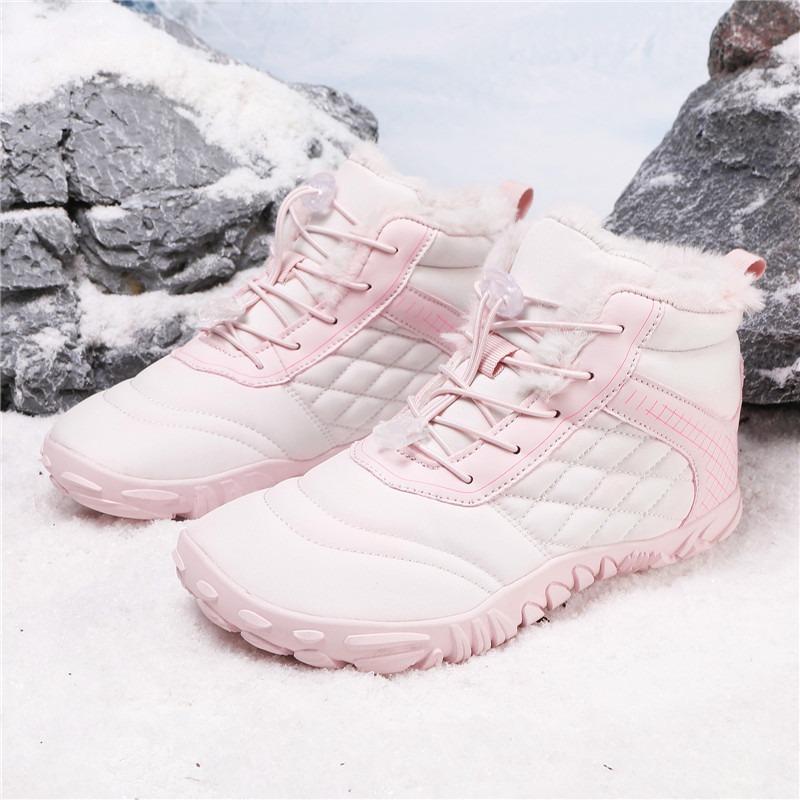 

Мужские новые зимние непромокаемые нескользящие уличные сапоги с бархатной теплой хлопковой подкладкой, женские ботинки на толстой подошве с пятью пальцами для босиком 43