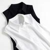 Korean Style Sleeveless Chiffon Fake Collar Versatile Women's Shirt Vest for Spring/Summer 2025