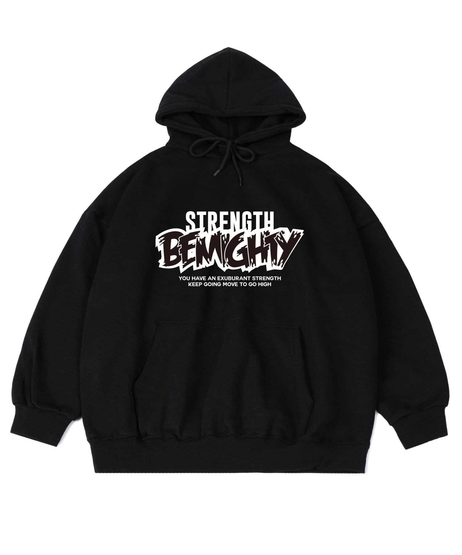 B Mighty Wild Vintage Brushed Oversized Hoodie [Black] Black/L