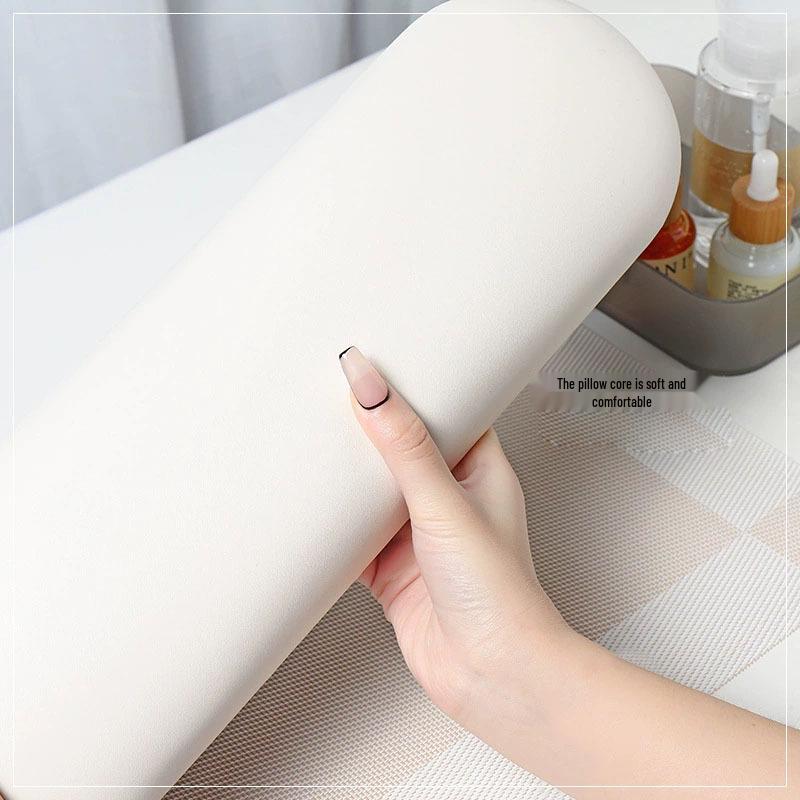 High-End Minimalist Russian Style Manicure Hand Rest Pad Set - Black, White, Gray Leather