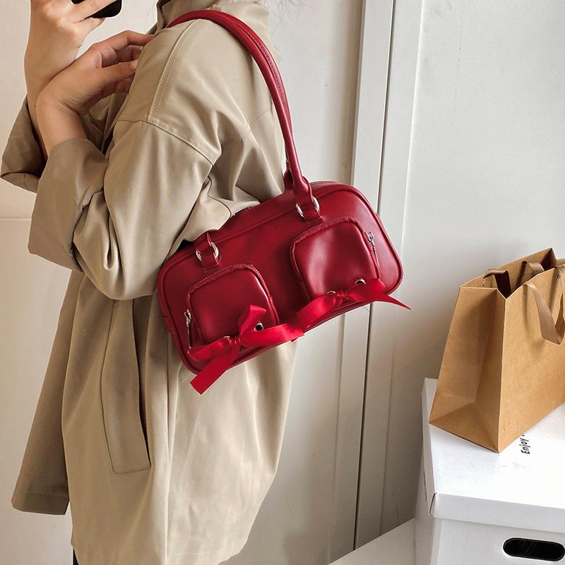 Simple Retro Underarm Bag Women's 2025 Winter New Niche Portable Commuter Shoulder Bag