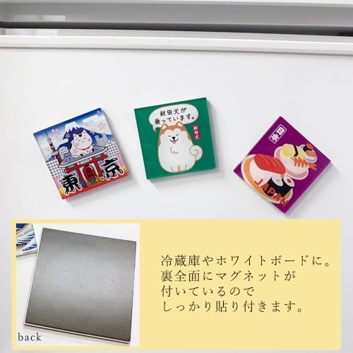 Kyouyu Japan-made Refrigerator Local Magnets 2-piece Set Kitchen Whiteboard Entrance Decoration Gift Souvenir 6cm (Niigata Nishikigoi Fireworks