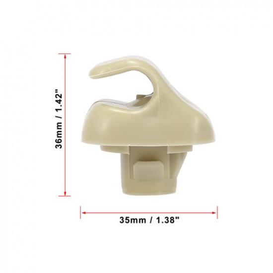 Beige Car Sun Visor Hook Clip Bracket Retainer Plastic for Honda Civic 1996-2008