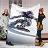 ski Theme Printed Blanket - Perfect for Couch, Bed, Travel & Outdoor Use | Machine Washable, Cozy & Durable.